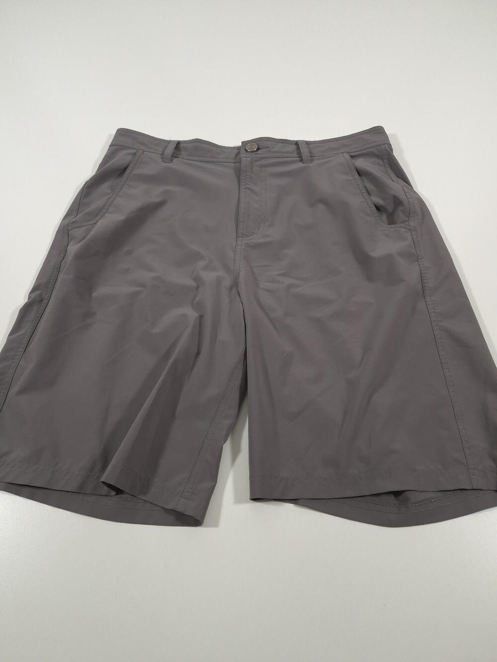 Free Fly Shorts Mens 34 Gray Chino 9" Inseam Stretch Performance Casual